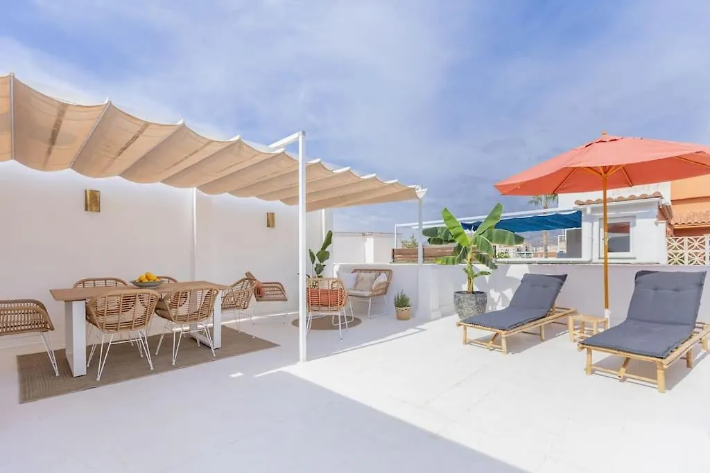 Downtown Flat With 46 Sqm Private Rooftop Terrace Malaga Apartment